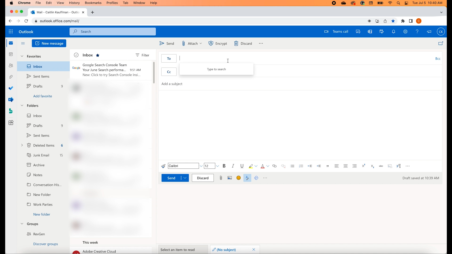How to Send a Message in Outlook 2